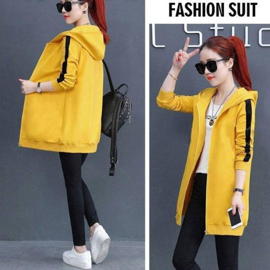 Spring Thin Fleece Jacket Women Hooded Coat Trend Comfortable Windbreaker Boutique Casual Slim Top Long