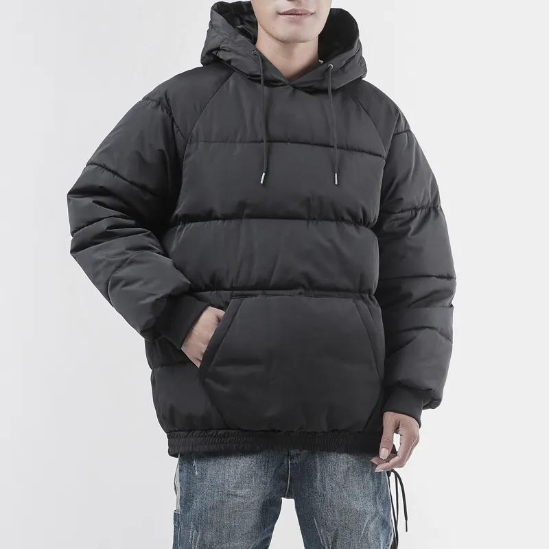 Winter Warm Hooded Cotton Jacket Men's Plus Fat Plus Size Loose Cotton Jacket Korean Version of The Trend of Bread Clothes