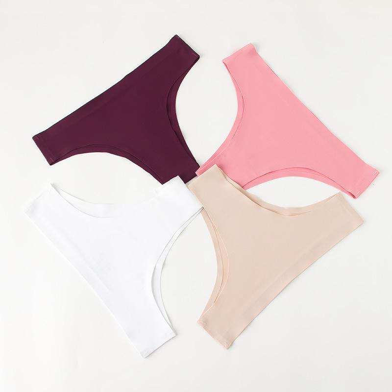 3Pcs/Set Women Cotton Panties Comfortable Thongs Underwear Women Bikini Underpants Low-rise Girl's T-back Panties