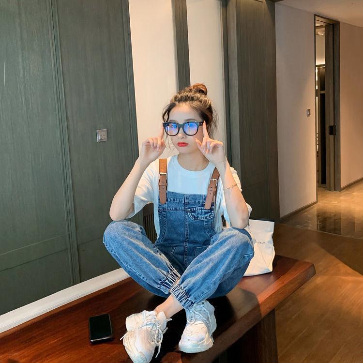 WTEMPO Summer Denim Jumpsuit Woman Jeans Long Romper Pants Zipper Pockets Sleeveless Adjusted Overalls Jeans Trousers