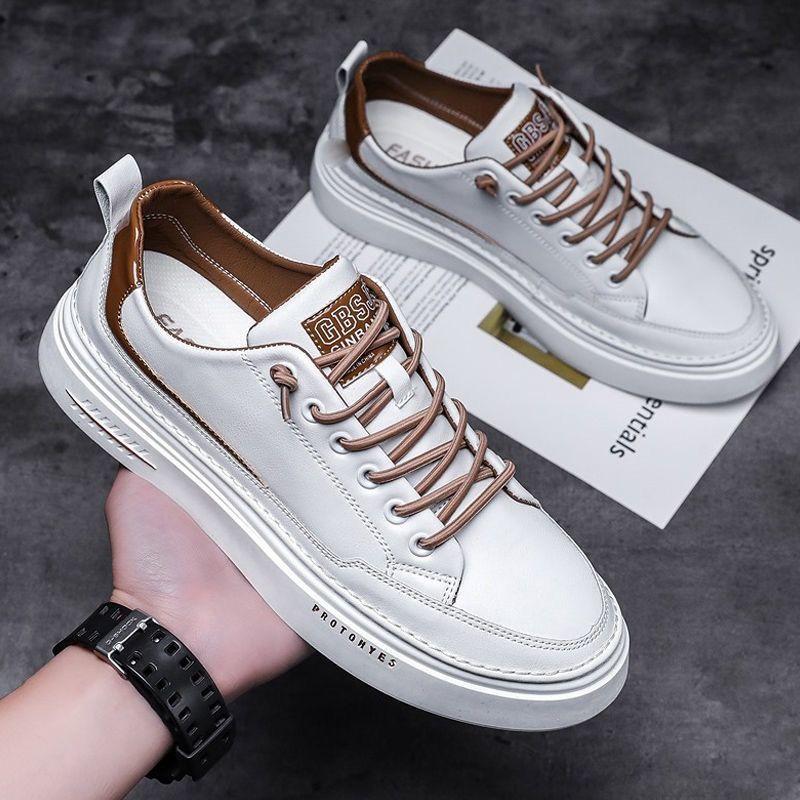 Men's Shoes Spring Shoes Korean Trend Leather Shoes Men's Sports Shoes White Summer Casual Shoes