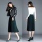 Womens Vintage Pleated Midi Long Skirt Female Casual High Waist Chiffon Skirts  2020 Spring Summer