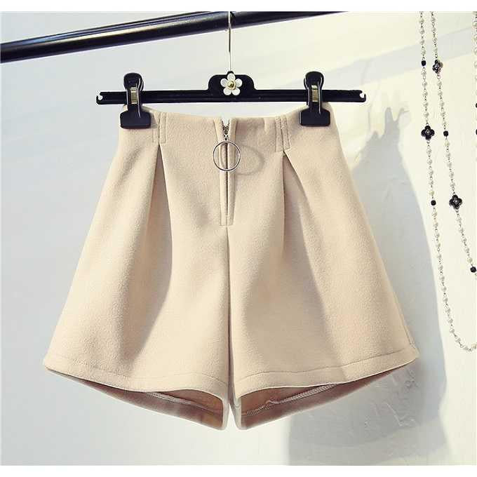 Fashion Shorts for Women High Waist Solid Shorts Classic Basic Casual Wide Leg Shorts Femme