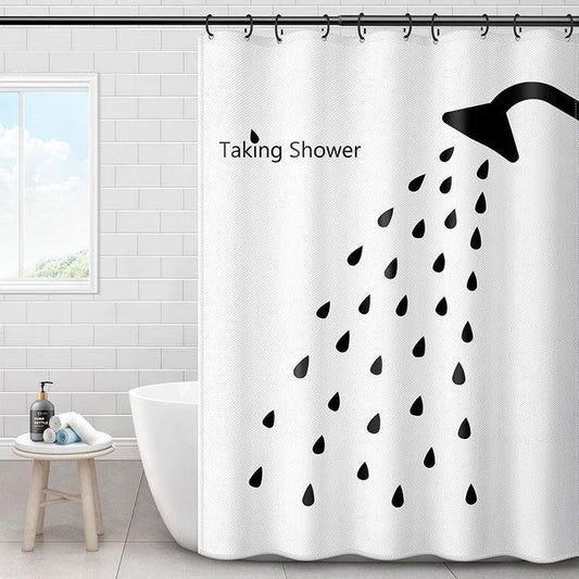 Waterproof and Heat-insulating Shower Curtain, Fabric Curtain, No Perforation, Sanitary Partition, Partition Curtain, Shower Room Door Curtain