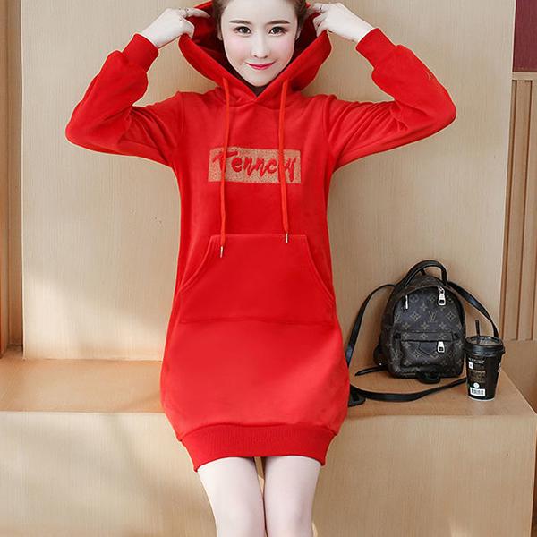 Fashion Trend Gold Velvet Sweater Autumn and Winter Thickening Plus Velvet Warm Hooded Blouse