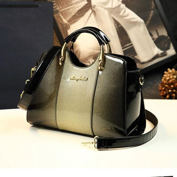 Cross Body Summer Leather Texture Patent Leather Bag Wild Female Bag Simple Shoulder