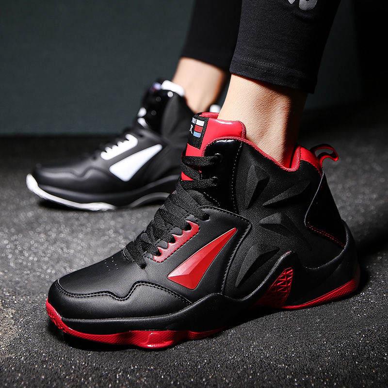 Men Sneakers High-top Basketball Shoes Shockproof Breathable Couples Running Shoes Tactical Boots