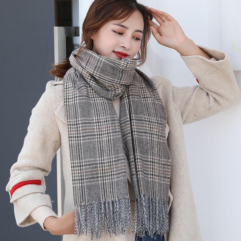 Scarves Plaid Scarf Women Thicken Soft Fashion Shawl Scarves Warm Charm Women Bone Women Beauty