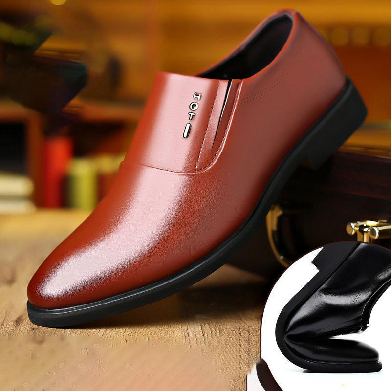 Men's Shoes Spring and Summer Casual Single Shoes Business Formal Wear Leather Shoes Casual Men's Korean Single Shoes Wedding Shoes