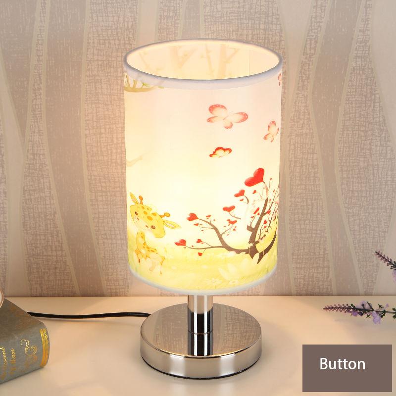 Bedroom Bedside Simple Modern Creative Decoration Night Light Eye Protection Warm Light Bedside Lamp Fabric Table Lamp