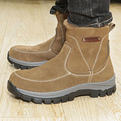 Snow Boots Men's Fur Winter Cotton Shoes Plus Velvet Thick Warmth Waterproof Non-slip Martin Boots Casual Boots