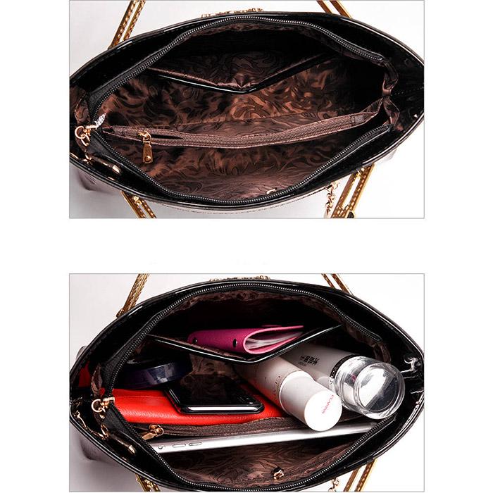 Bags for Women Leather Handbags Bright Leather Shoulder Bag Ladies Clutch Bride Wedding Tote