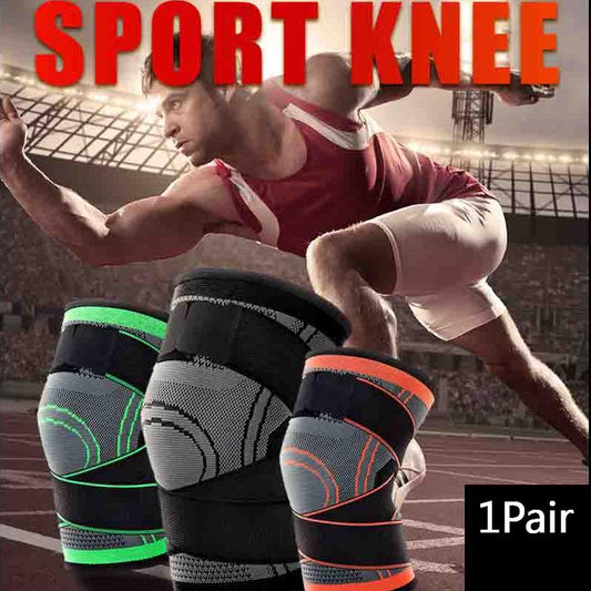 1Pair Non-Slip Knee Brace Compression Knee Sports Knee Pad Running Basketball Fitness Knee Support