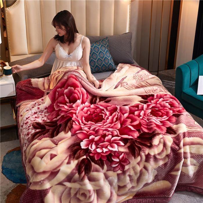 Double-layer Thickening Plus Velvet To Keep Warm and Breathable Winter Blankets Super Soft and Fluffy Heavy Warm Flannel Blanket Coral Fleece Sheets