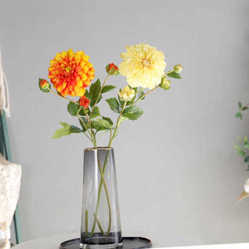 Artificial Flower Artificial Flower Silk Flower Single Dahlia Bouquet Table Floral Home Living Room Decoration Ornaments