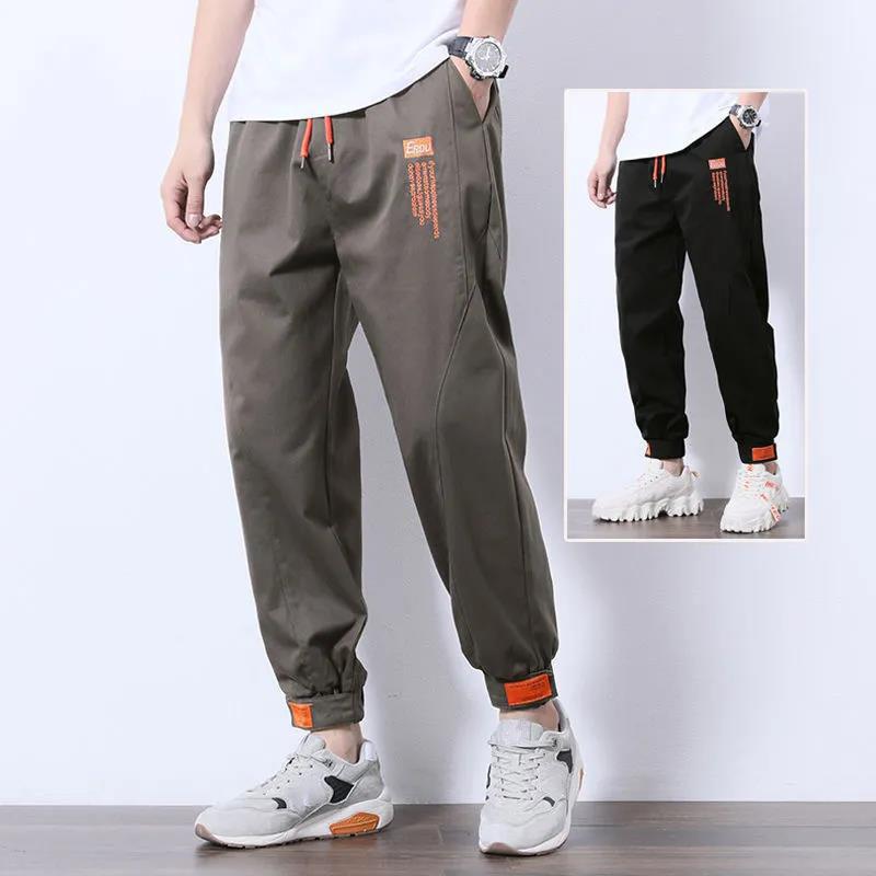 Men's Overalls Loose and Versatile Nine-point Beam Pants Trend Spring and Autumn Casual Trousers