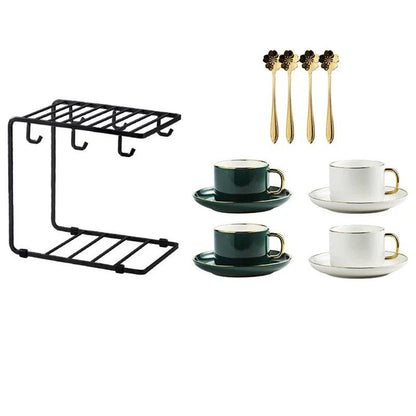 British Home Breakfast Exquisite Ceramic Coffee Cup Set Luxury Scented Tea Cup Stirring Garland Cup Water Cup