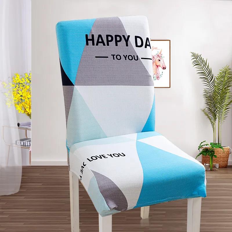 Chair Cover Elastic Universal One-Piece Chair Cover Fabric Home Dining Chair Cushion Stool Back Seat Cover Hotel