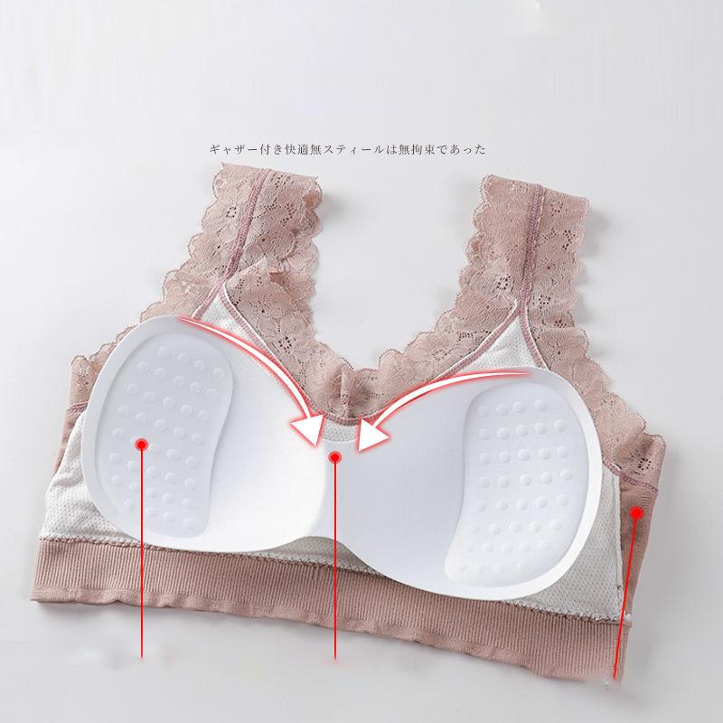 Sexy Lace Beautiful Back Tube Top Underwear Women's Vest Comfortable No Steel Ring Small Chest Gathered Light and Breathable Beautiful Back Tube Top