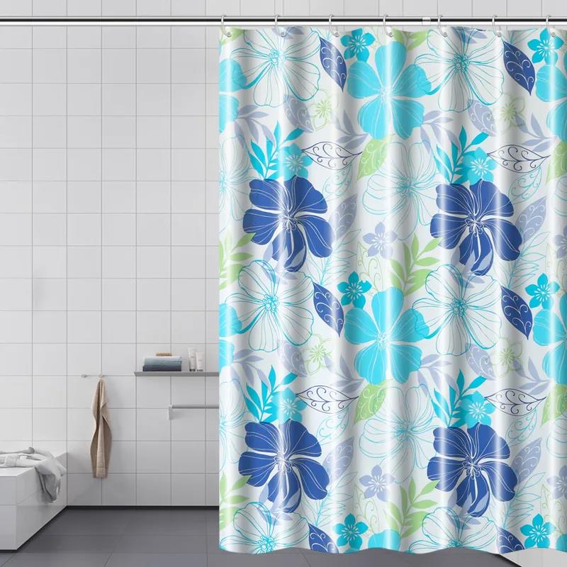 Bathroom Supplies Shower Curtain Cloth Waterproof Curtain Bathroom Partition Bathroom Curtain Shower Curtain Hook Set Free Punch