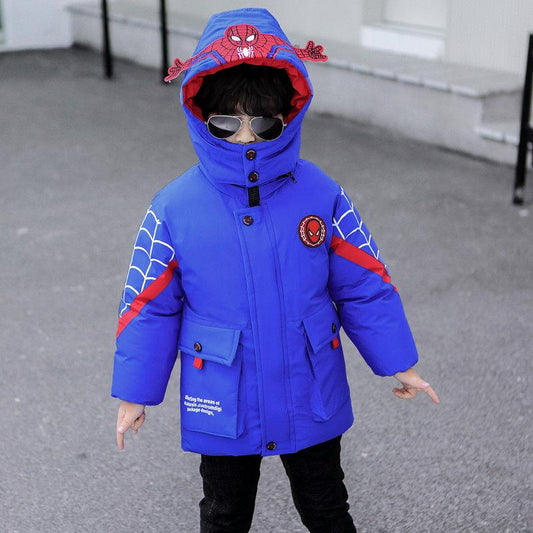 Boys Winter Luminous Padded Jacket Fashion Children's Thick Padded Coat Handsome Padded Jacket