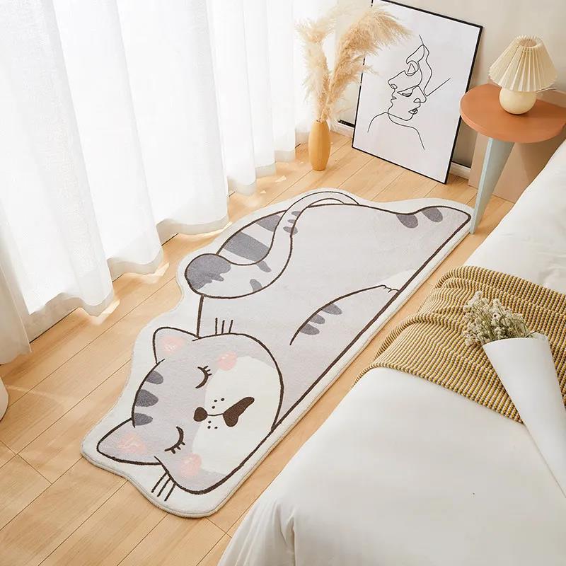 Cartoon Pattern Carpet Bedroom Bedside Blanket Household Long Strip Carpet Special-shaped Floor Mat