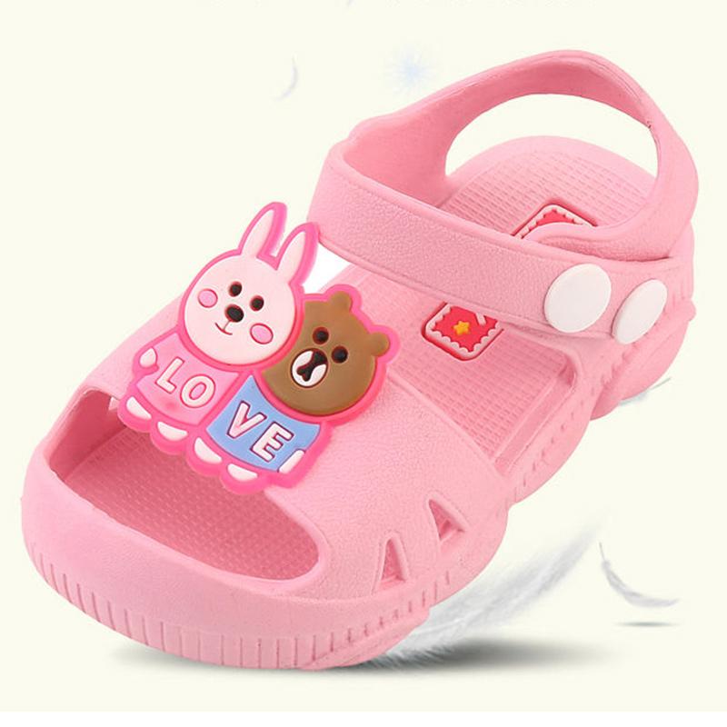 Baby Sandals Summer Boys and Girls Baotou Soft Bottom Non-slip Little Princess Cute Cartoon Toddler Sandals