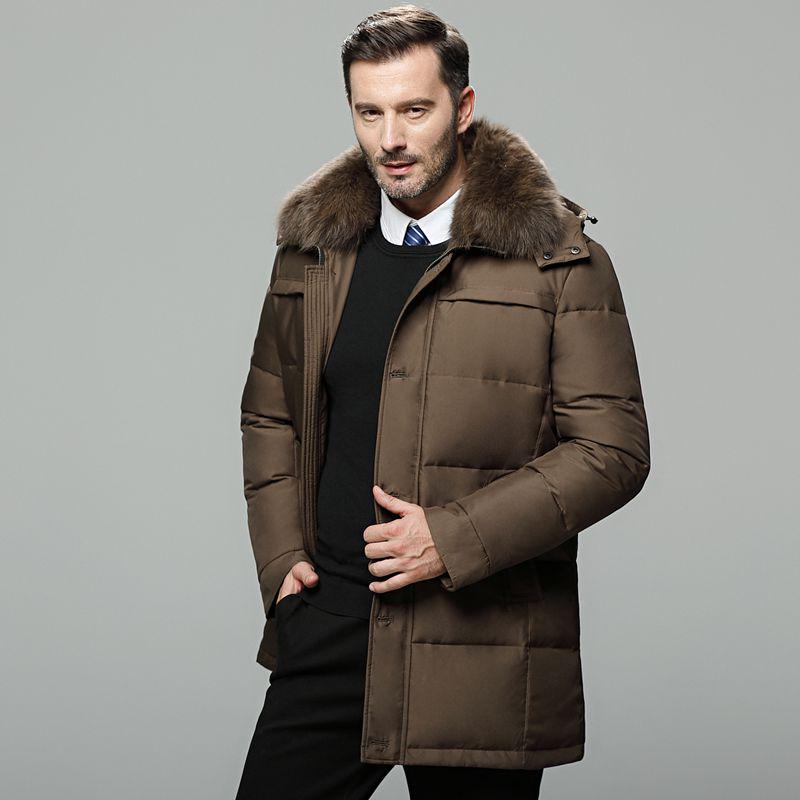 Winter Medium and Long Section Cotton Clothing Large Size Down Jacket Outdoor Leisure Men's Clothes