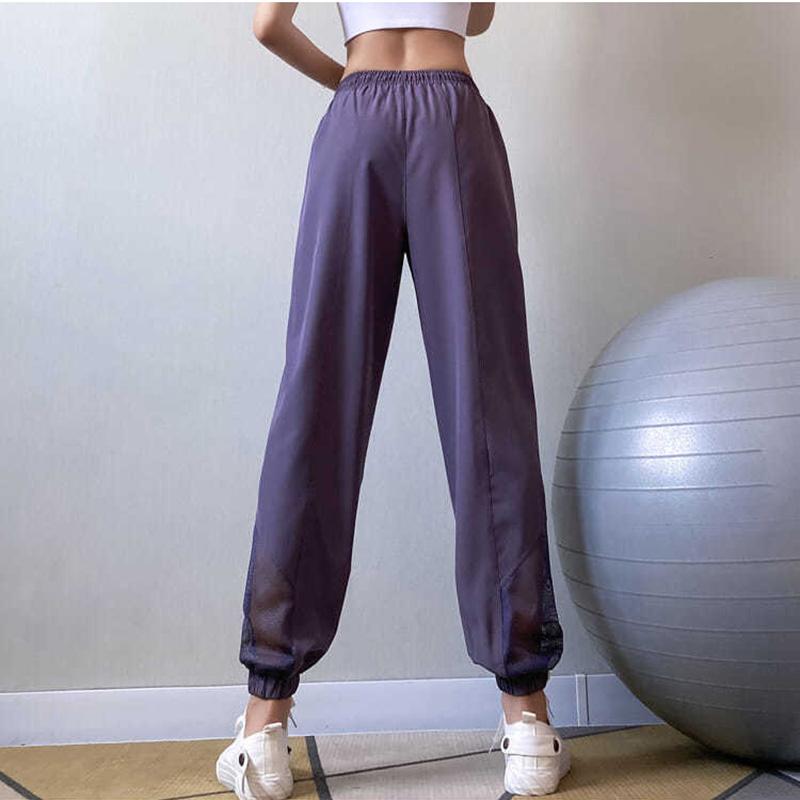 WTEMPO Hollow Casual Pants Women Elastic Waist Joggers Sport Long Sweatpants Loose Casual Baggy Trousers