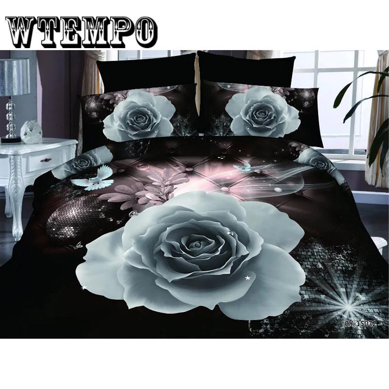 Duvet Cover Set 3D Oil Painting Bed In A Bag 4pcs Bedding Sets Flat Bed Sheet Comforter Duvet