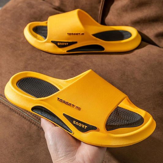 Couple Slippers Summer Outdoor Beach EVA Slippers Bathroom Bathing Slip Slippers Letters Soft Slippers Fashion