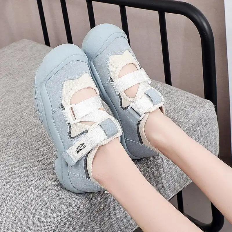 Big Toe Canvas Shoes Female Students Korean Version of The Old Daddy Shoes Female Harajuku All-match Casual Shoes