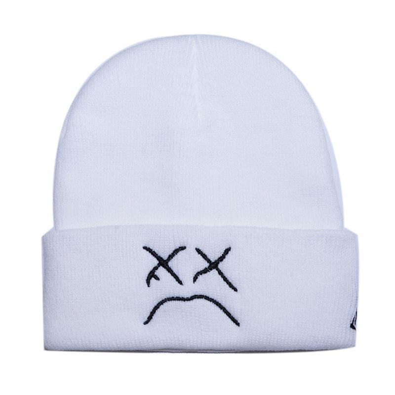 Skullies Beanies Men Devil Skull Embroidery Streetwear Hip Hop Hats Black Autumn Winter Warm Fashion Unisex Knitted Beanies Caps Brimless Skull Hat