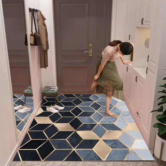 Entering Pad Easy To Clean Introduced Foot Pad Geometric Pattern Pedal Door Hall Carpet Kitchen Teller Home Mat Simple Wind