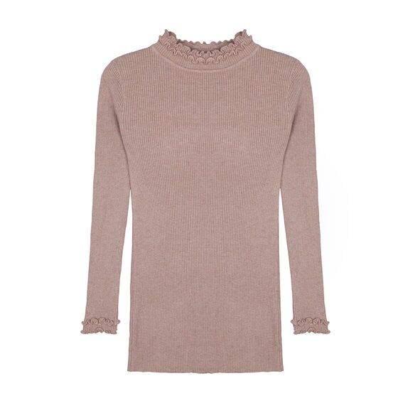 Autumn and winter sweater sweater women's half-necked turtleneck Slim long-sleeved shirt