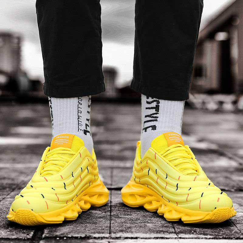 Plus Size39-44 Men Low-top Sneakers Running Basketball Sock Shoes Breathable Lightweight Non-slip Sock Shoes Wear-resistant Deodorant Blade Shoes