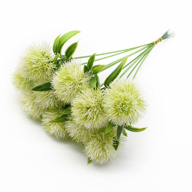 Simulation Dandelion Plant Plastic Artificial Flower Ball Flower Simple Home Floral Ornaments Simulation Green Plants