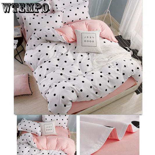 Bedding Set Printed Bed Linen Sheet Plaid Duvet Cover 240x220 Single Double Queen King Quilt Covers Sets Bedclothes