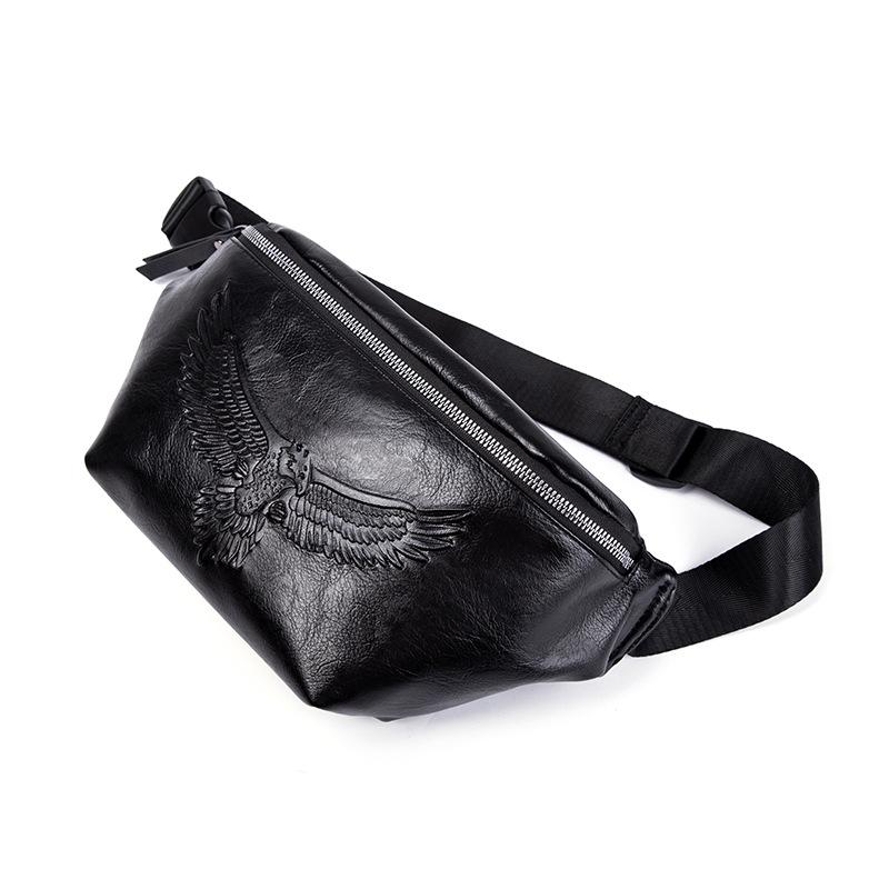 Waist Bag Men Eagle Printed Chest Bag Mobile Phone Bag Outdoor Leisure Sports Shoulder Bag