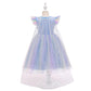 Girls Frozen Dress Aisha Princess Dress Summer Children Rainbow Tutu Skirt Gradient