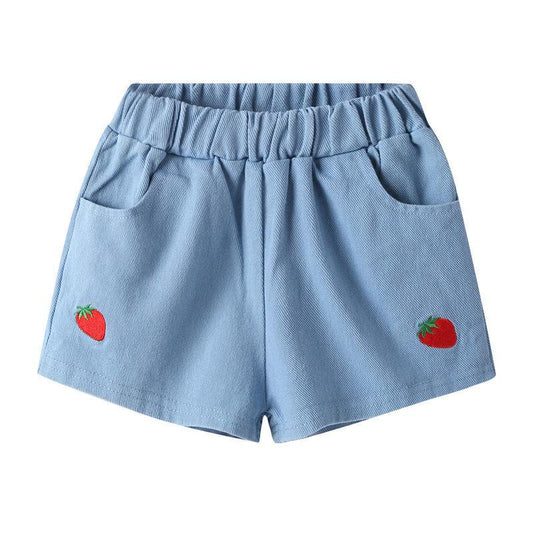 Girls' Denim Shorts Children's Summer Pants Middle and Small Children's Summer Thin Baby All-match