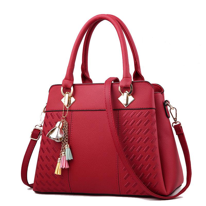 Patent leather bag Big capacity Woman bag European and American style Shoulder Handbag Trendy wild