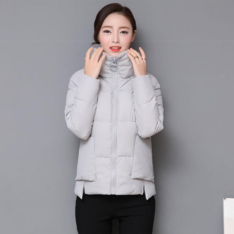 Women's Short Warm Down Jacket Winter Loose Jacket Down Jacket Casual Stand Collar Padded Jacket