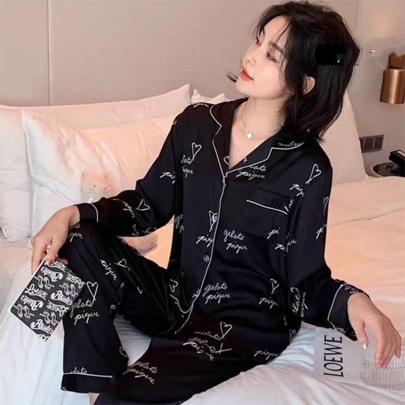 Autumn and Winter Long-sleeved Sweet Beauty Pajamas Korean Version Cute Spring Ladies Plus Size Confinement Service Postpartum Home Service Suit