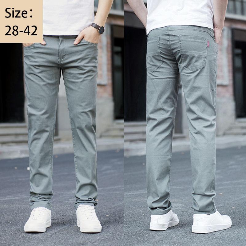 Summer Men's Thin Trousers Loose Trend Casual Pants Straight Straight Solid Color Trousers