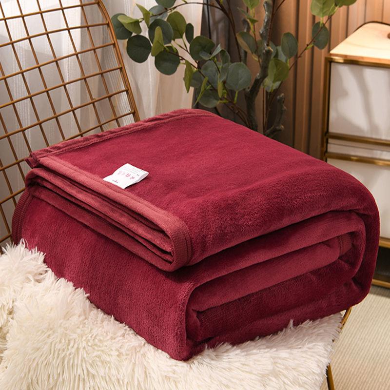 Anti-static Coral Fleece Blanket Warmth Thick Blanket Blanket Double-sided Fleece Bed Sheet Napping Air Conditioning Blanket