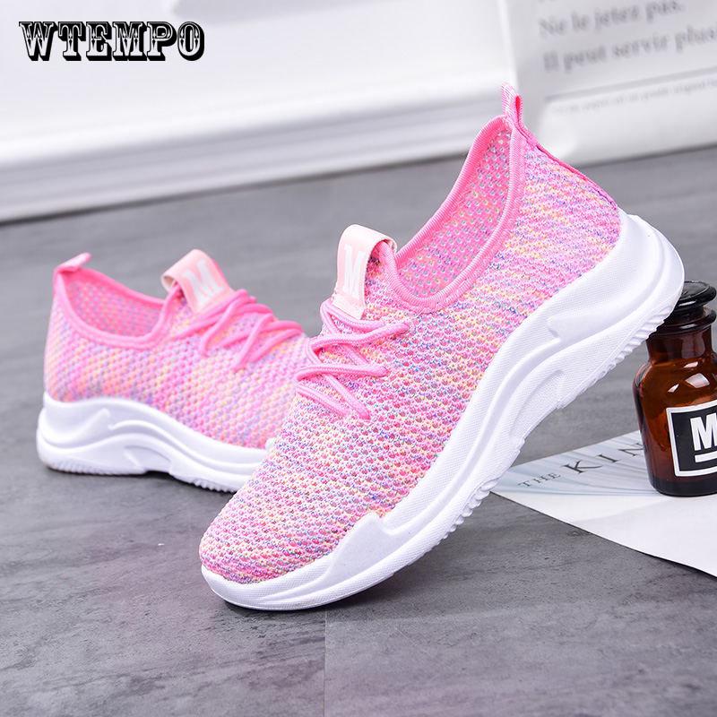 Sport Shoes Mesh Breathable Running Lightweight Flat Women Shoes