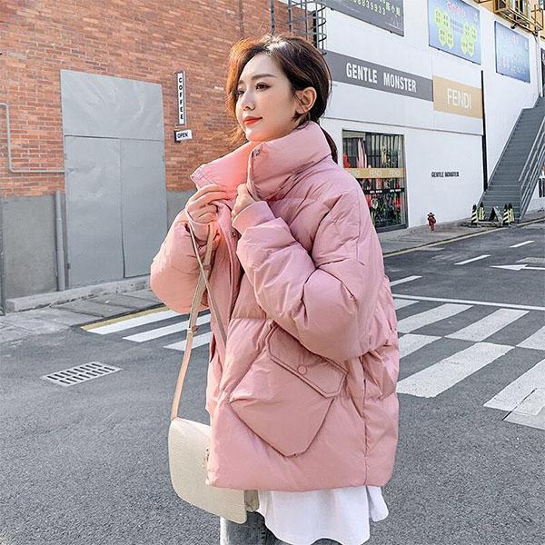 Winter All-match White Duck Down Jacket Women's Short Loose Student Bread Coat Small Jacket