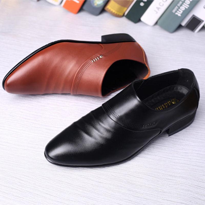 Men Dress Shoes Men Classic British Luxury Style Fashion Men Formal Office Wedding Leather Shoes