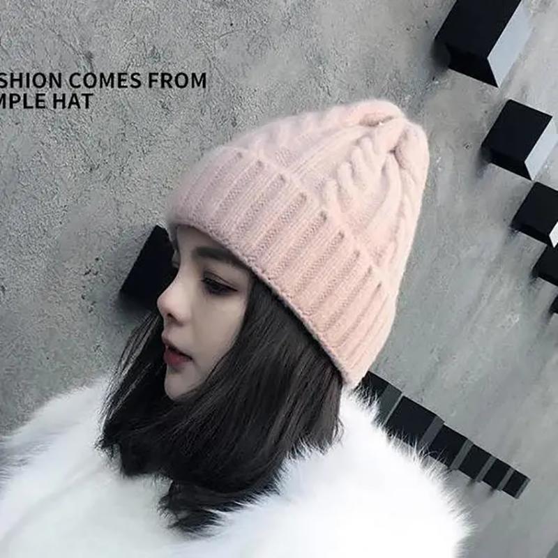 Beanie Skullies Knitted Hat Warm Caps Hats for Women Casual Caps